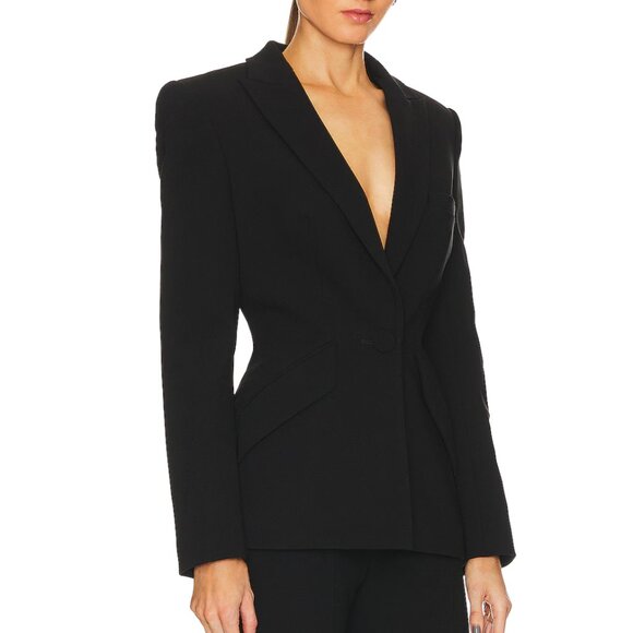 NEW SANS FAFF Sloan Structured Blazer Jacket in Black - Large L - Picture 2 of 3